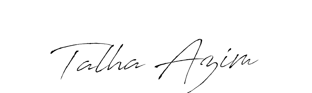 The best way (Antro_Vectra) to make a short signature is to pick only two or three words in your name. The name Talha Azim include a total of six letters. For converting this name. Talha Azim signature style 6 images and pictures png