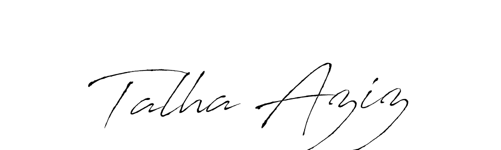 Make a beautiful signature design for name Talha Aziz. With this signature (Antro_Vectra) style, you can create a handwritten signature for free. Talha Aziz signature style 6 images and pictures png