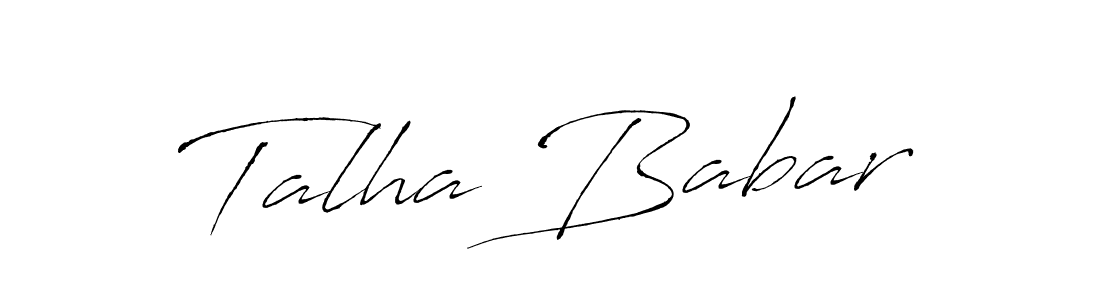 The best way (Antro_Vectra) to make a short signature is to pick only two or three words in your name. The name Talha Babar include a total of six letters. For converting this name. Talha Babar signature style 6 images and pictures png