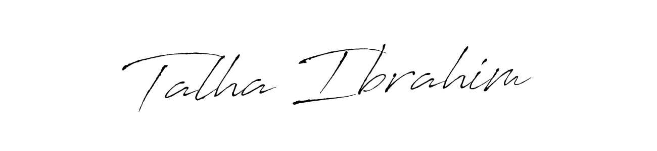 Talha Ibrahim stylish signature style. Best Handwritten Sign (Antro_Vectra) for my name. Handwritten Signature Collection Ideas for my name Talha Ibrahim. Talha Ibrahim signature style 6 images and pictures png