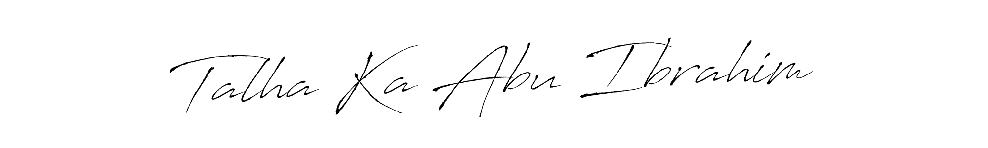 Antro_Vectra is a professional signature style that is perfect for those who want to add a touch of class to their signature. It is also a great choice for those who want to make their signature more unique. Get Talha Ka Abu Ibrahim name to fancy signature for free. Talha Ka Abu Ibrahim signature style 6 images and pictures png