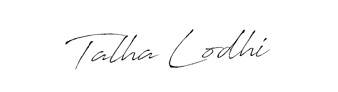 Talha Lodhi stylish signature style. Best Handwritten Sign (Antro_Vectra) for my name. Handwritten Signature Collection Ideas for my name Talha Lodhi. Talha Lodhi signature style 6 images and pictures png