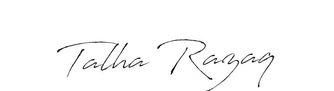 Design your own signature with our free online signature maker. With this signature software, you can create a handwritten (Antro_Vectra) signature for name Talha Razaq. Talha Razaq signature style 6 images and pictures png