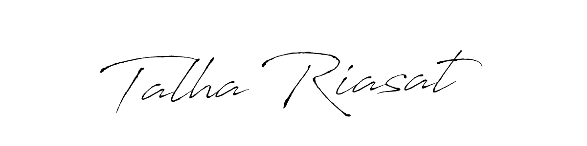 How to make Talha Riasat name signature. Use Antro_Vectra style for creating short signs online. This is the latest handwritten sign. Talha Riasat signature style 6 images and pictures png