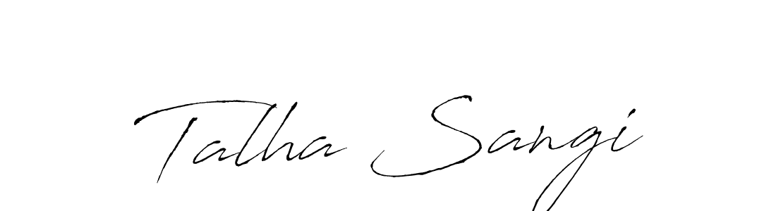 You should practise on your own different ways (Antro_Vectra) to write your name (Talha Sangi) in signature. don't let someone else do it for you. Talha Sangi signature style 6 images and pictures png
