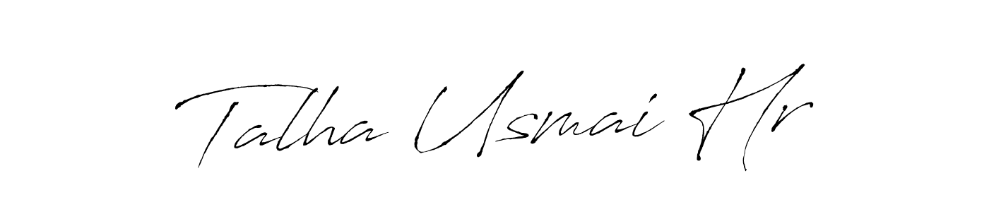 How to make Talha Usmai Hr signature? Antro_Vectra is a professional autograph style. Create handwritten signature for Talha Usmai Hr name. Talha Usmai Hr signature style 6 images and pictures png