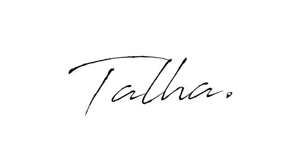 The best way (Antro_Vectra) to make a short signature is to pick only two or three words in your name. The name Talha. include a total of six letters. For converting this name. Talha. signature style 6 images and pictures png