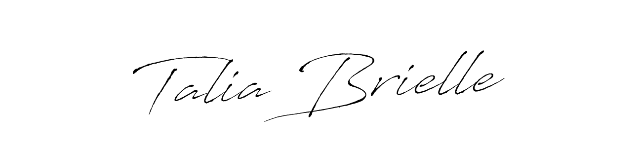 How to make Talia Brielle signature? Antro_Vectra is a professional autograph style. Create handwritten signature for Talia Brielle name. Talia Brielle signature style 6 images and pictures png