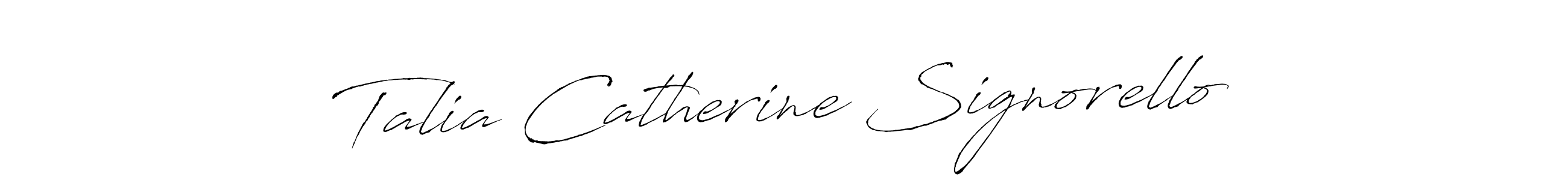 Similarly Antro_Vectra is the best handwritten signature design. Signature creator online .You can use it as an online autograph creator for name Talia Catherine Signorello. Talia Catherine Signorello signature style 6 images and pictures png