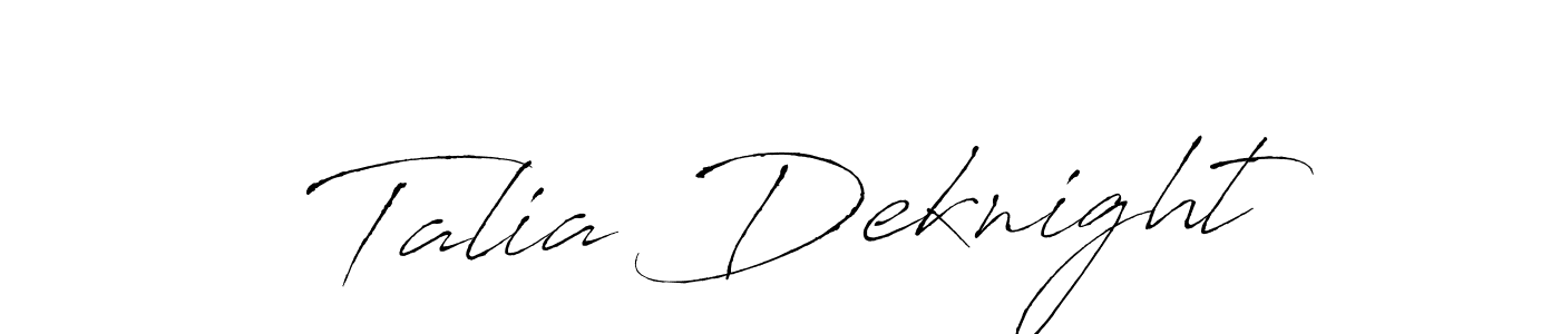 How to Draw Talia Deknight signature style? Antro_Vectra is a latest design signature styles for name Talia Deknight. Talia Deknight signature style 6 images and pictures png