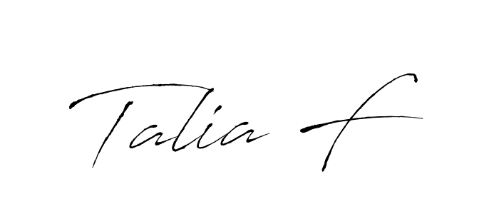 Create a beautiful signature design for name Talia F. With this signature (Antro_Vectra) fonts, you can make a handwritten signature for free. Talia F signature style 6 images and pictures png