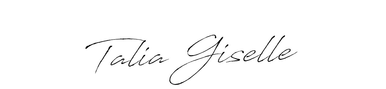 Talia Giselle stylish signature style. Best Handwritten Sign (Antro_Vectra) for my name. Handwritten Signature Collection Ideas for my name Talia Giselle. Talia Giselle signature style 6 images and pictures png