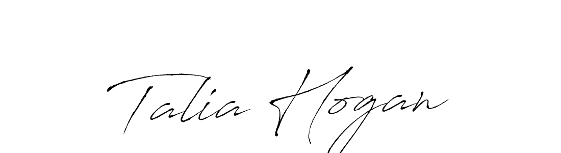 Design your own signature with our free online signature maker. With this signature software, you can create a handwritten (Antro_Vectra) signature for name Talia Hogan. Talia Hogan signature style 6 images and pictures png