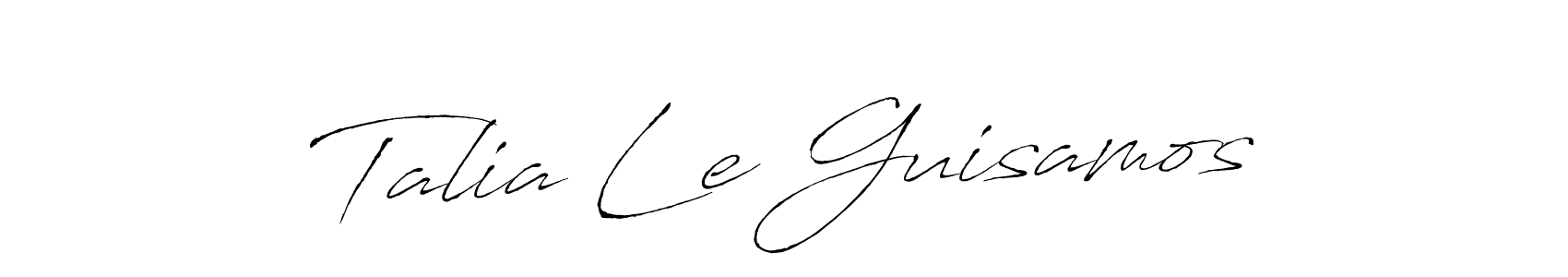How to Draw Talia Le Guisamos signature style? Antro_Vectra is a latest design signature styles for name Talia Le Guisamos. Talia Le Guisamos signature style 6 images and pictures png