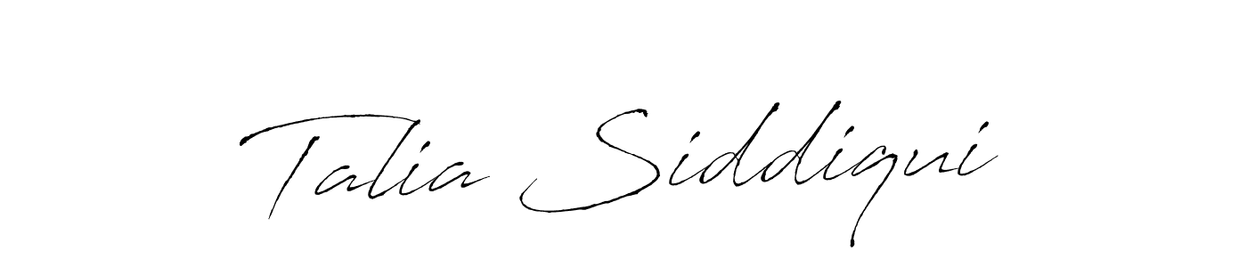 Create a beautiful signature design for name Talia Siddiqui. With this signature (Antro_Vectra) fonts, you can make a handwritten signature for free. Talia Siddiqui signature style 6 images and pictures png