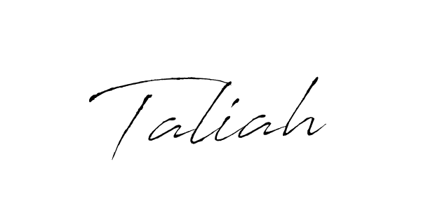 How to make Taliah signature? Antro_Vectra is a professional autograph style. Create handwritten signature for Taliah name. Taliah signature style 6 images and pictures png