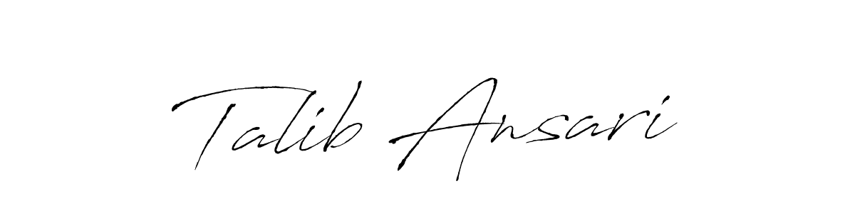 Design your own signature with our free online signature maker. With this signature software, you can create a handwritten (Antro_Vectra) signature for name Talib Ansari. Talib Ansari signature style 6 images and pictures png