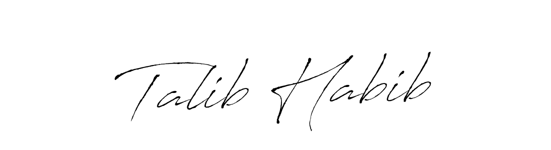 Use a signature maker to create a handwritten signature online. With this signature software, you can design (Antro_Vectra) your own signature for name Talib Habib. Talib Habib signature style 6 images and pictures png