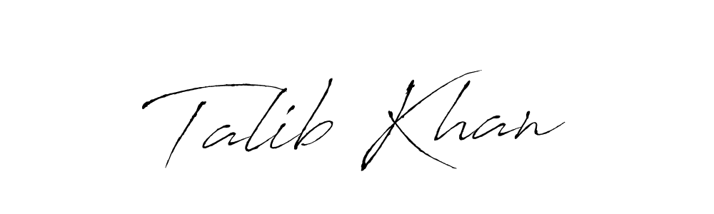 Talib Khan stylish signature style. Best Handwritten Sign (Antro_Vectra) for my name. Handwritten Signature Collection Ideas for my name Talib Khan. Talib Khan signature style 6 images and pictures png