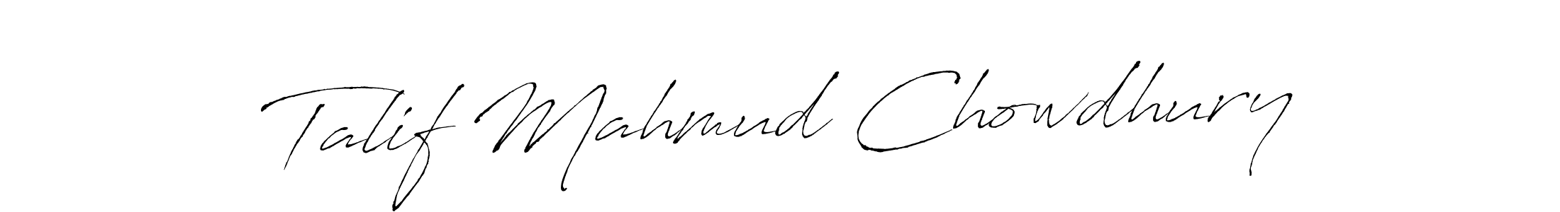 Also we have Talif Mahmud Chowdhury name is the best signature style. Create professional handwritten signature collection using Antro_Vectra autograph style. Talif Mahmud Chowdhury signature style 6 images and pictures png
