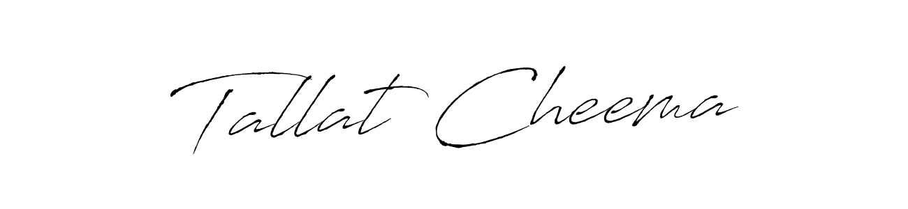 Create a beautiful signature design for name Tallat Cheema. With this signature (Antro_Vectra) fonts, you can make a handwritten signature for free. Tallat Cheema signature style 6 images and pictures png