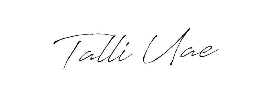 The best way (Antro_Vectra) to make a short signature is to pick only two or three words in your name. The name Talli Uae include a total of six letters. For converting this name. Talli Uae signature style 6 images and pictures png