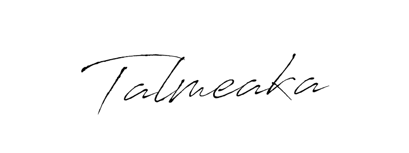 Create a beautiful signature design for name Talmeaka. With this signature (Antro_Vectra) fonts, you can make a handwritten signature for free. Talmeaka signature style 6 images and pictures png