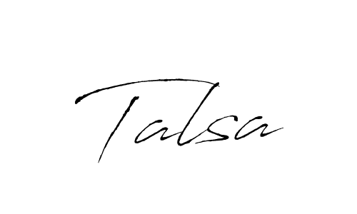 How to make Talsa name signature. Use Antro_Vectra style for creating short signs online. This is the latest handwritten sign. Talsa signature style 6 images and pictures png
