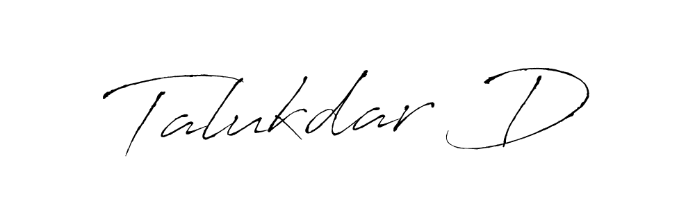 Make a beautiful signature design for name Talukdar D. With this signature (Antro_Vectra) style, you can create a handwritten signature for free. Talukdar D signature style 6 images and pictures png