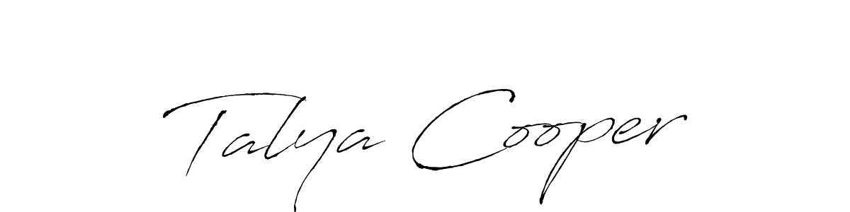 Talya Cooper stylish signature style. Best Handwritten Sign (Antro_Vectra) for my name. Handwritten Signature Collection Ideas for my name Talya Cooper. Talya Cooper signature style 6 images and pictures png