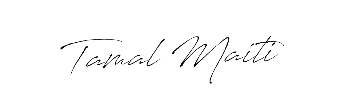 Antro_Vectra is a professional signature style that is perfect for those who want to add a touch of class to their signature. It is also a great choice for those who want to make their signature more unique. Get Tamal Maiti name to fancy signature for free. Tamal Maiti signature style 6 images and pictures png