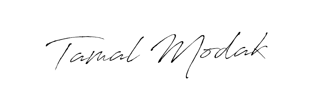 How to make Tamal Modak name signature. Use Antro_Vectra style for creating short signs online. This is the latest handwritten sign. Tamal Modak signature style 6 images and pictures png