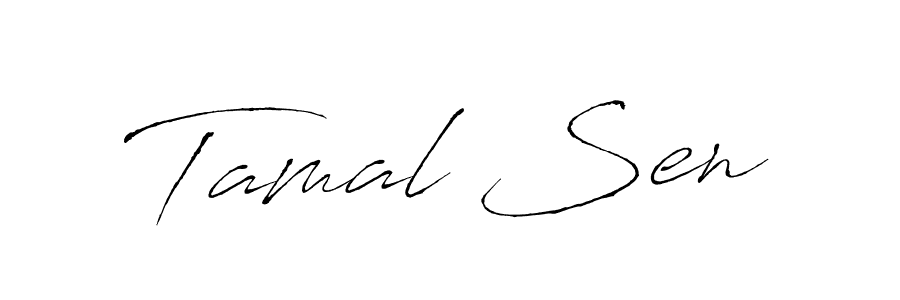 The best way (Antro_Vectra) to make a short signature is to pick only two or three words in your name. The name Tamal Sen include a total of six letters. For converting this name. Tamal Sen signature style 6 images and pictures png