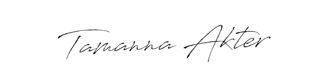 Design your own signature with our free online signature maker. With this signature software, you can create a handwritten (Antro_Vectra) signature for name Tamanna Akter. Tamanna Akter signature style 6 images and pictures png