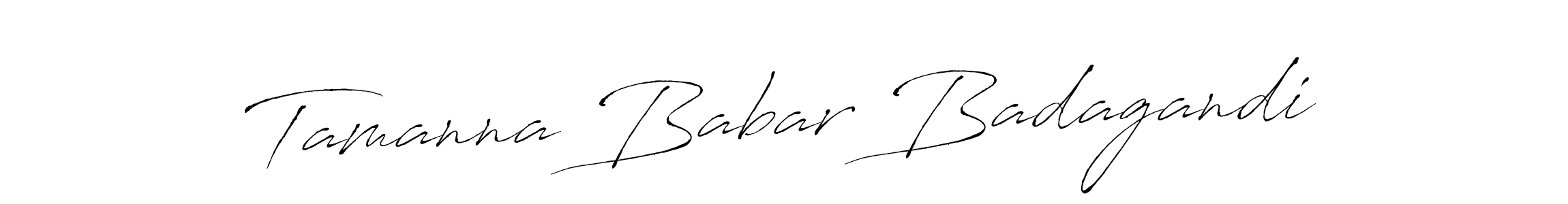 Design your own signature with our free online signature maker. With this signature software, you can create a handwritten (Antro_Vectra) signature for name Tamanna Babar Badagandi. Tamanna Babar Badagandi signature style 6 images and pictures png