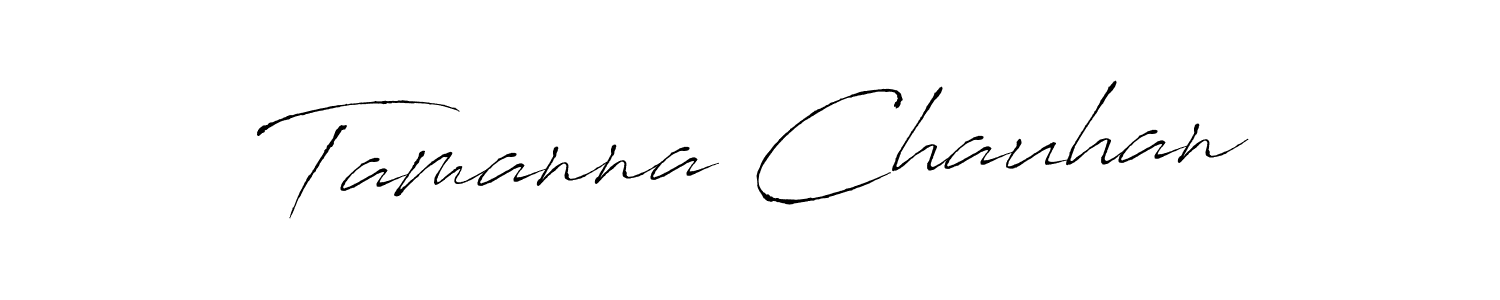 How to make Tamanna Chauhan name signature. Use Antro_Vectra style for creating short signs online. This is the latest handwritten sign. Tamanna Chauhan signature style 6 images and pictures png