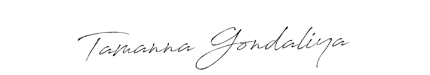 Use a signature maker to create a handwritten signature online. With this signature software, you can design (Antro_Vectra) your own signature for name Tamanna Gondaliya. Tamanna Gondaliya signature style 6 images and pictures png