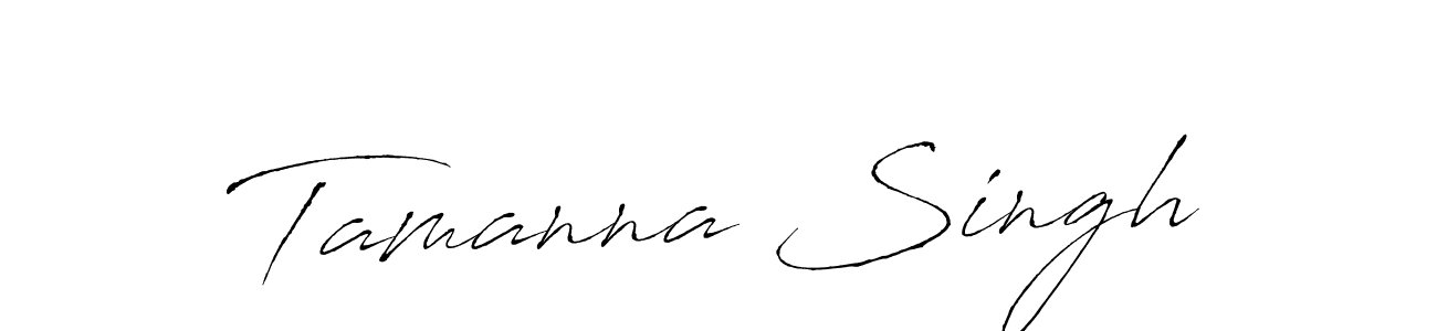How to make Tamanna Singh name signature. Use Antro_Vectra style for creating short signs online. This is the latest handwritten sign. Tamanna Singh signature style 6 images and pictures png