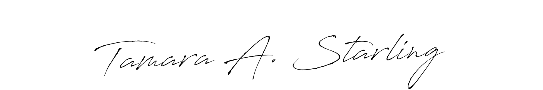 How to make Tamara A. Starling name signature. Use Antro_Vectra style for creating short signs online. This is the latest handwritten sign. Tamara A. Starling signature style 6 images and pictures png