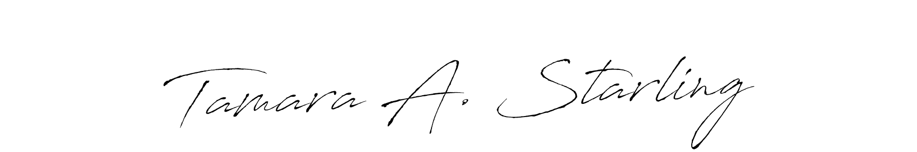 Use a signature maker to create a handwritten signature online. With this signature software, you can design (Antro_Vectra) your own signature for name Tamara A. Starling. Tamara A. Starling signature style 6 images and pictures png