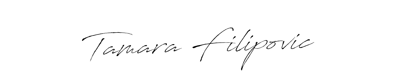 Tamara Filipovic stylish signature style. Best Handwritten Sign (Antro_Vectra) for my name. Handwritten Signature Collection Ideas for my name Tamara Filipovic. Tamara Filipovic signature style 6 images and pictures png