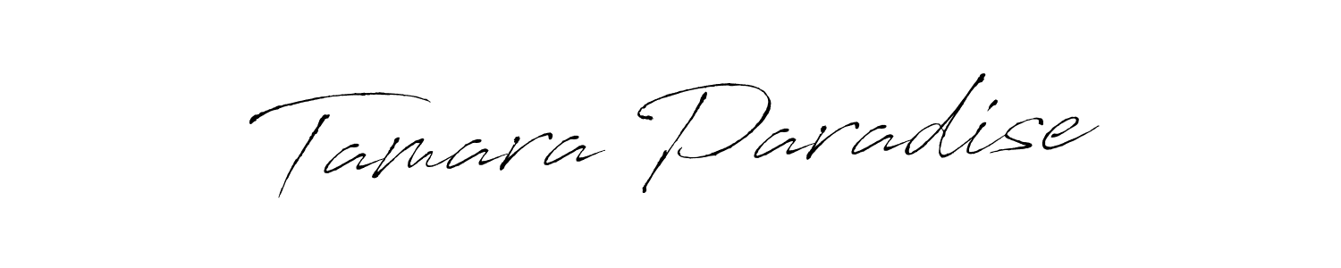 Make a beautiful signature design for name Tamara Paradise. With this signature (Antro_Vectra) style, you can create a handwritten signature for free. Tamara Paradise signature style 6 images and pictures png