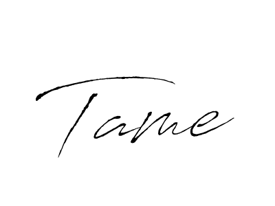 Tame stylish signature style. Best Handwritten Sign (Antro_Vectra) for my name. Handwritten Signature Collection Ideas for my name Tame. Tame signature style 6 images and pictures png