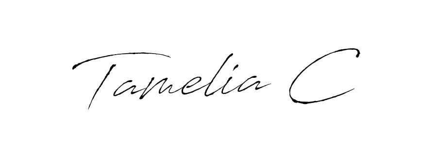 Create a beautiful signature design for name Tamelia C. With this signature (Antro_Vectra) fonts, you can make a handwritten signature for free. Tamelia C signature style 6 images and pictures png