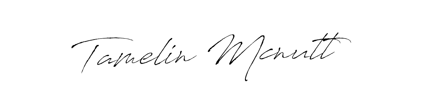 Make a beautiful signature design for name Tamelin Mcnutt. With this signature (Antro_Vectra) style, you can create a handwritten signature for free. Tamelin Mcnutt signature style 6 images and pictures png