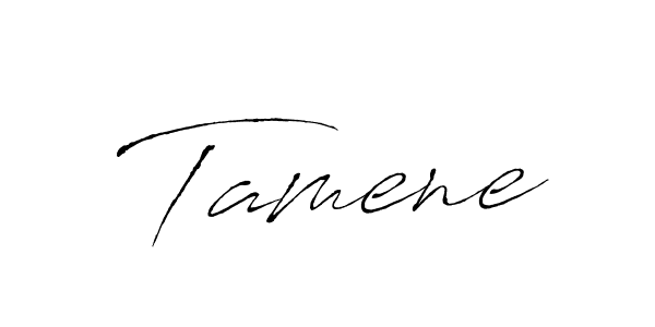 Create a beautiful signature design for name Tamene. With this signature (Antro_Vectra) fonts, you can make a handwritten signature for free. Tamene signature style 6 images and pictures png