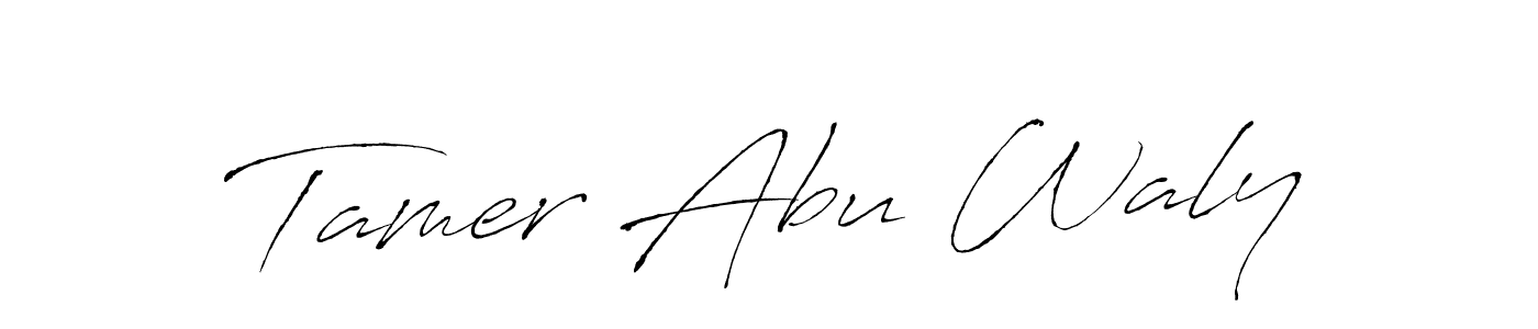 Also we have Tamer Abu Waly name is the best signature style. Create professional handwritten signature collection using Antro_Vectra autograph style. Tamer Abu Waly signature style 6 images and pictures png