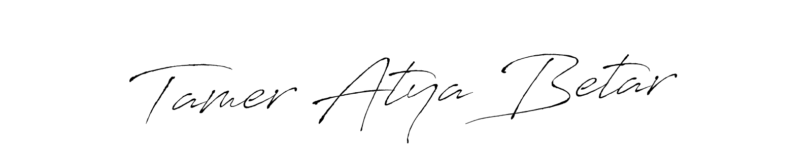 How to make Tamer Atya Betar signature? Antro_Vectra is a professional autograph style. Create handwritten signature for Tamer Atya Betar name. Tamer Atya Betar signature style 6 images and pictures png