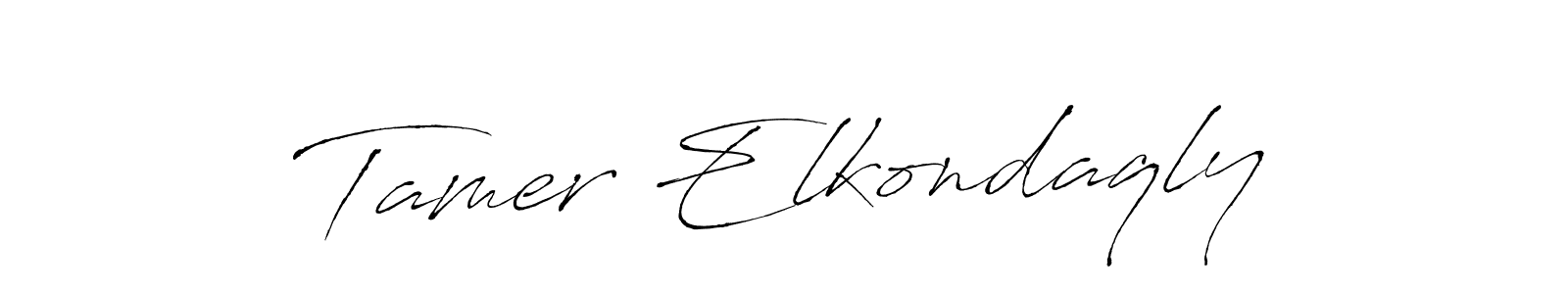 Design your own signature with our free online signature maker. With this signature software, you can create a handwritten (Antro_Vectra) signature for name Tamer Elkondaqly. Tamer Elkondaqly signature style 6 images and pictures png