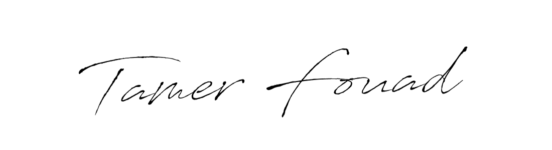 Make a beautiful signature design for name Tamer Fouad. With this signature (Antro_Vectra) style, you can create a handwritten signature for free. Tamer Fouad signature style 6 images and pictures png